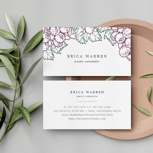 Grape Arbor   Sommelier or Wine Industry Business Card