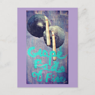 Grape Balls of Fire Collage Postcard