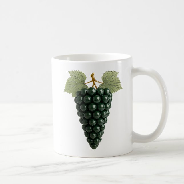 grape bunch 3d coffee mug (Right)