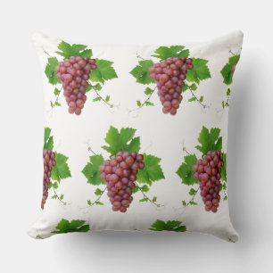 Grape Bunch Pattern Throw Pillow