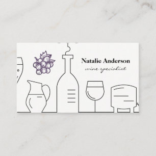 Grape Bunch Wine Vessels Business Card