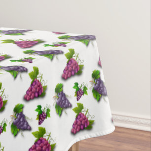 Grape bunches vine leaves winery vineyard summer tablecloth