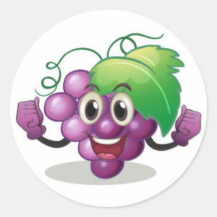 Grape Classic Round Sticker