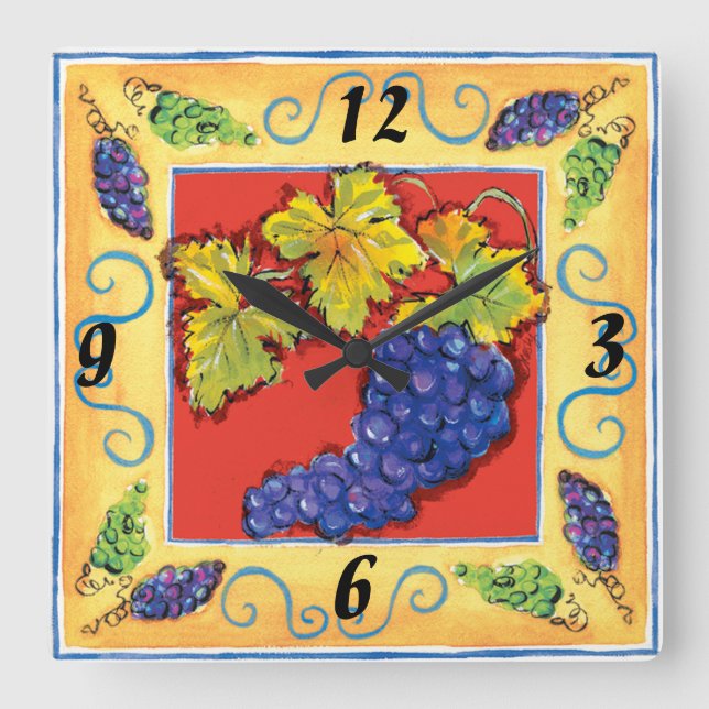 Grape Cluster wall clock (Front)