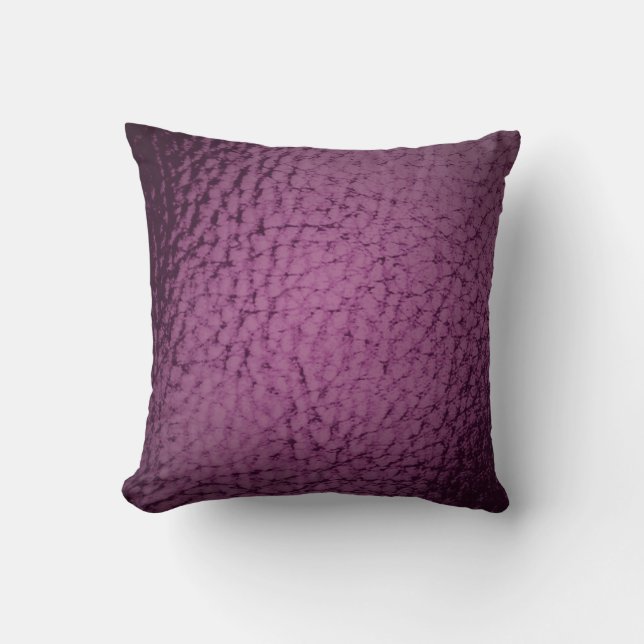 Grape Colour Faux Leather Design Cushion (Front)