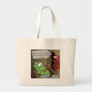 Grape Divorces Funny Large Tote Bag