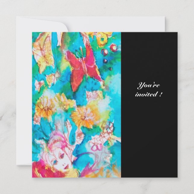 GRAPE FAIRY TALE 2 black Invitation (Front)