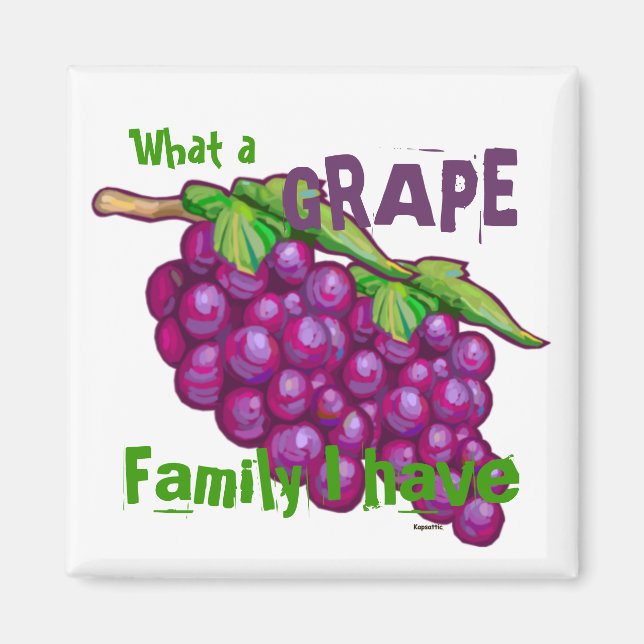 Grape Family (personalise) Magnet (Front)