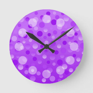 Grape Fizz 'Bubbles' clock round