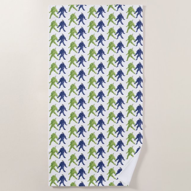 Grape Friends Beach Towel (Front)