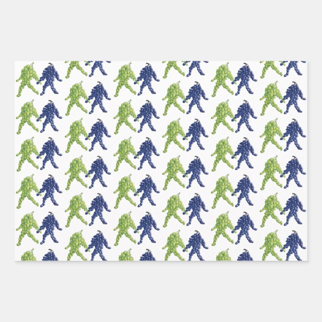 Grape Friends Wrapping Paper Sheet (Front)