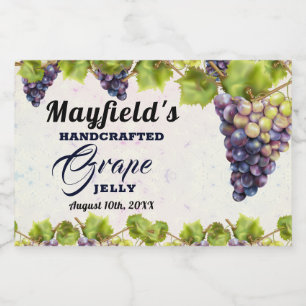 Grape Fruit Canning   Jam Jar Label