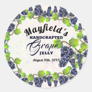 Grape Fruit Canning Jam Jar Label