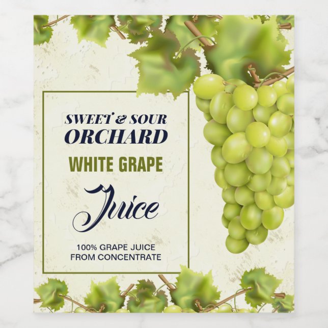 Grape Fruit Wine Label (Single Label)