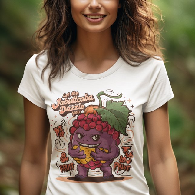 Grape Galore: Cartoon Character With Jabuticaba T-Shirt (Creator Uploaded)
