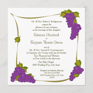 Grape Harvest Wedding Invitation