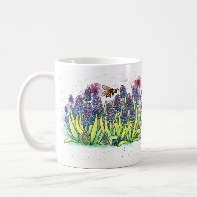 Grape Hyacinth Coffee Mug (Left)