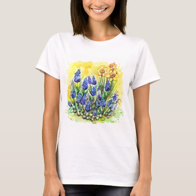 Grape Hyacinth Garden T-Shirt (Front)
