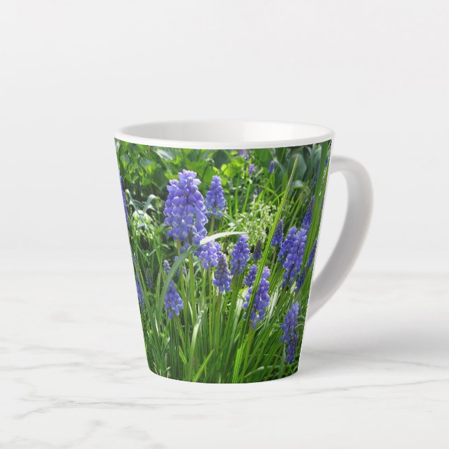 Grape Hyacinth Latte Mug (Right Angle)