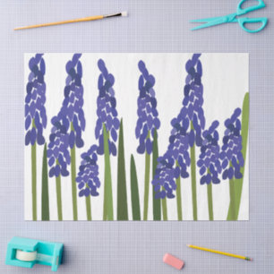 Grape Hyacinth Purple Blue Flower Floral Tissue Paper