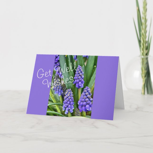 Grape Hyacinths - customise for any occasion Card (Front)