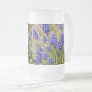 Grape Hyacinths Family Frosted Glass Beer Mug