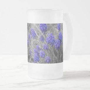 Grape Hyacinths Family Select Frosted Glass Beer M Mug