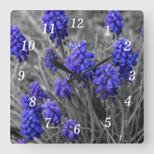 Grape Hyacinths Family Select Wall Clock