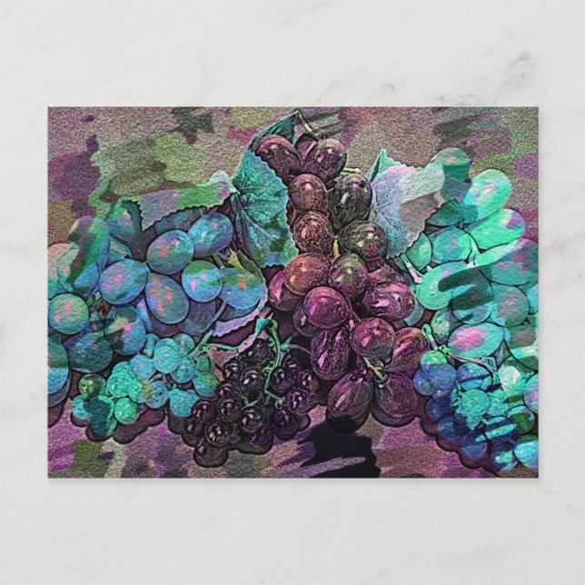 Grape Impressions Digital Art Postcard (Front)