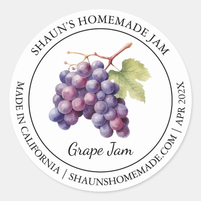 Grape Jam Modern label (Front)