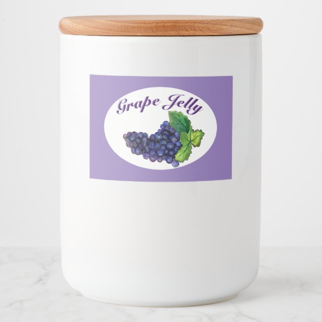 Grape Jelly and Jam Label Purple (Front)
