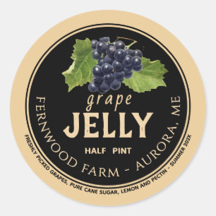Grape Jelly Classic Round Sticker