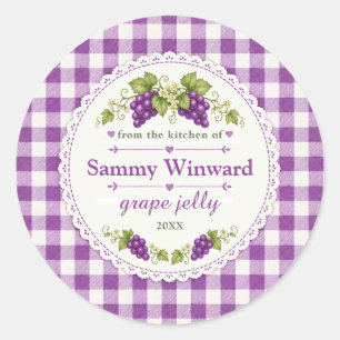 Grape Jelly Homemade Gift Label