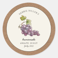 Grape Jelly Jar Kraft paper border
