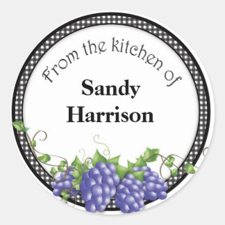 Grape Jelly Jar Stickers