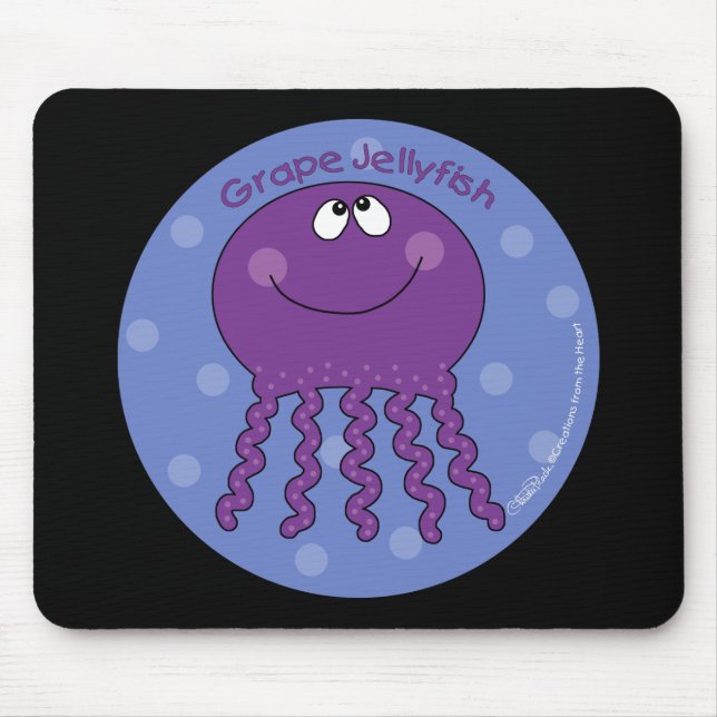 Grape Jellyfish Mouse Mat (Front)