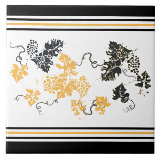Grape Leaves Ceramic Tile