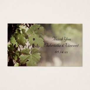 Grape Leaves Vineyard Wedding Favour Tags