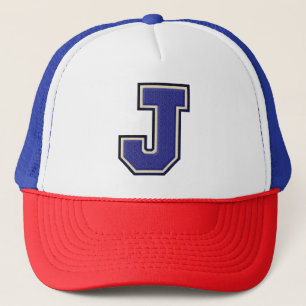 Grape Letter J Trucker Hat