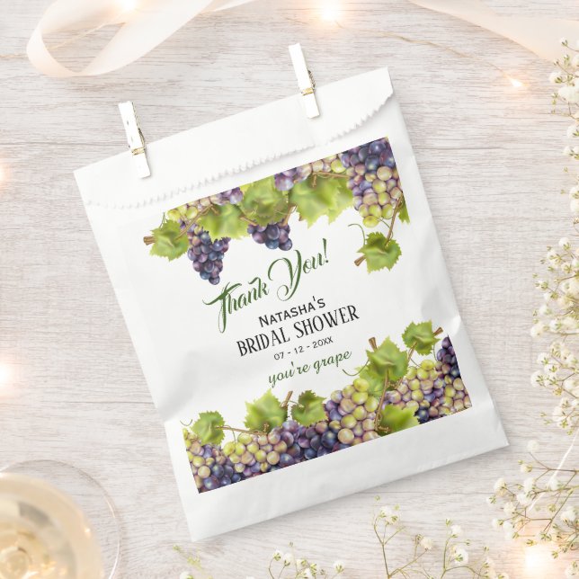 Grape Mediterranean Vineyard  Favour Bags (Clipped)