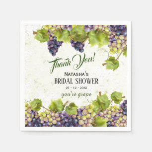Grape Mediterranean Vineyard Garden Wedding Napkin