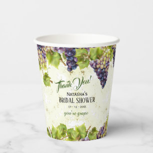 Grape Mediterranean Vineyard Garden Wedding Paper Cups
