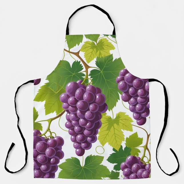Grape Pattern Apron (Front)