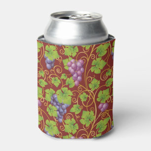 Grape Pattern Can Cooler