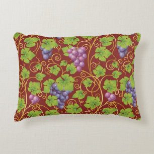 Grape Pattern Decorative Cushion
