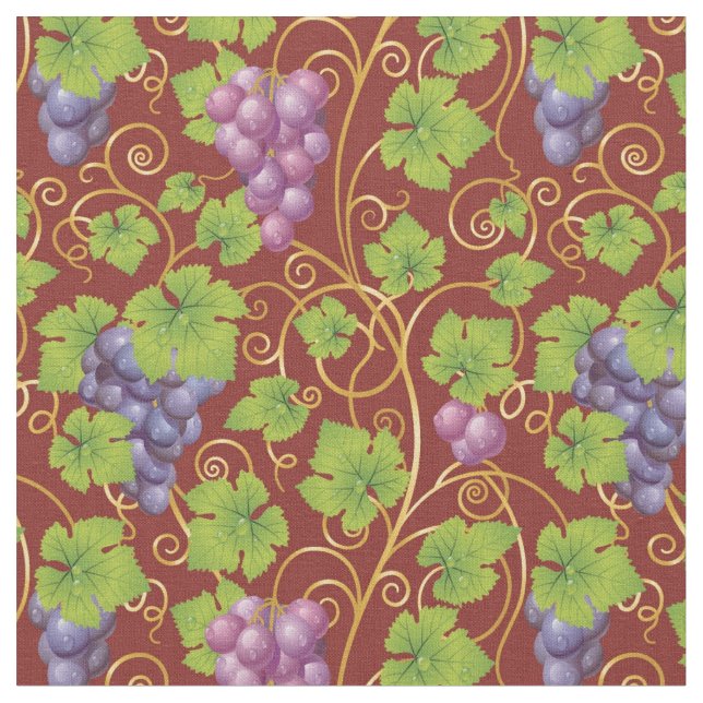 Grape Pattern Fabric (Close Up)