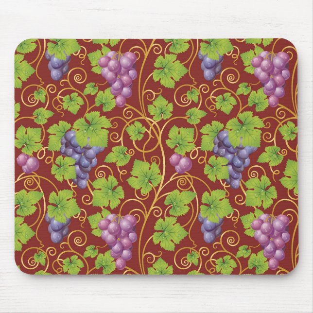 Grape Pattern Mouse Mat (Front)