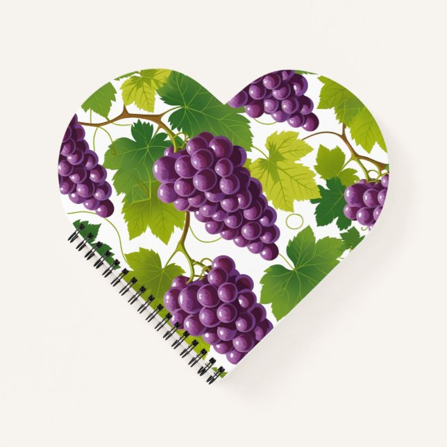 Grape Pattern Notebook (Front)