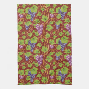 Grape Pattern Tea Towel