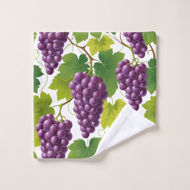 Grape Pattern Wash Cloth (Wash Cloth)
